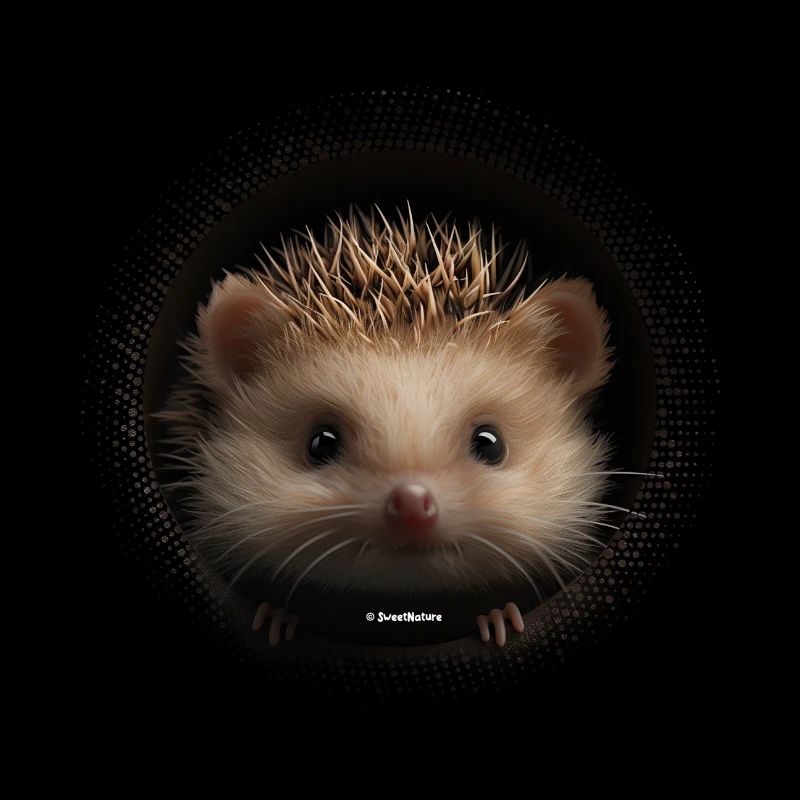 Cute Hedgehog with Mink