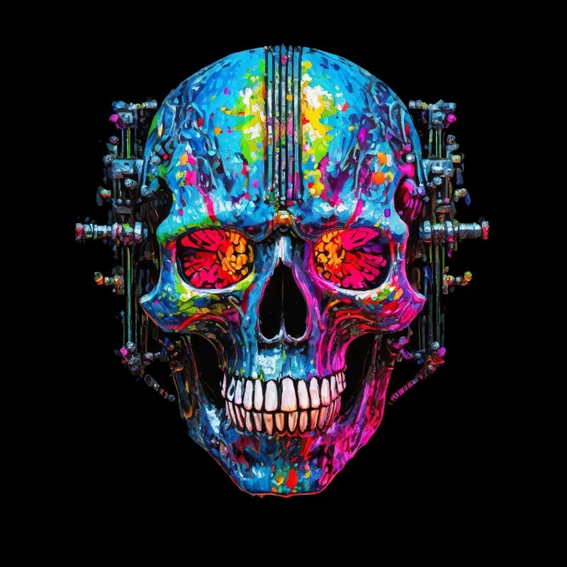 Gemalter Cyborg