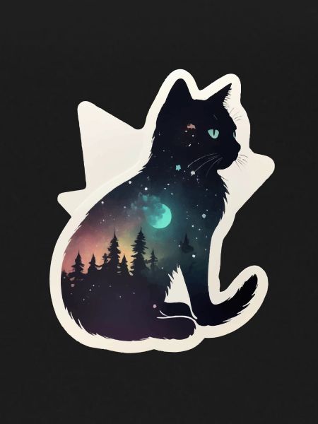 Chat dans les étoiles