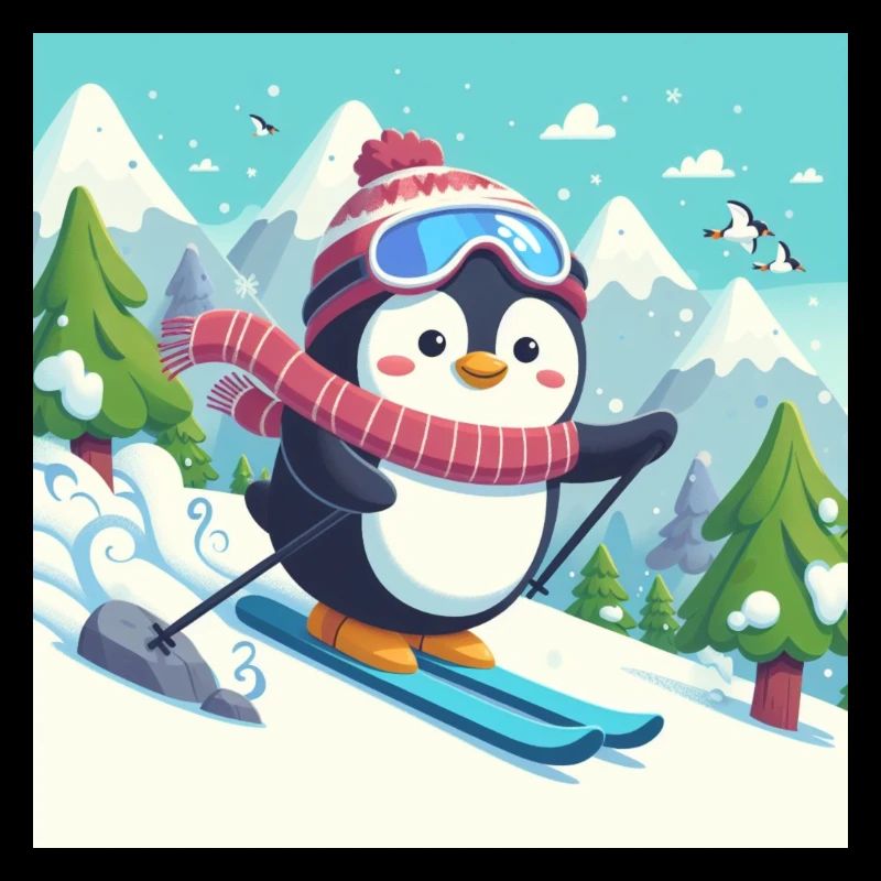 pingouin de ski