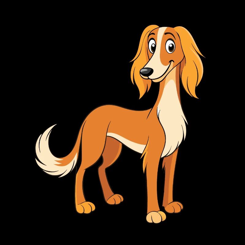 Graceful Saluki: Digital Art