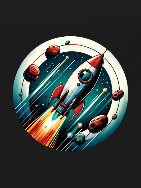 Retro Rocket and Planets