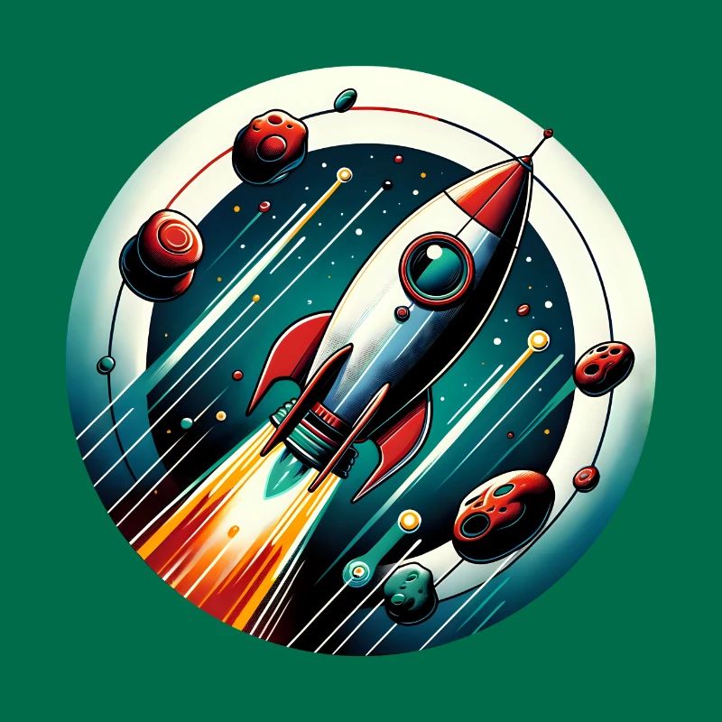 Retro Rocket and Planets