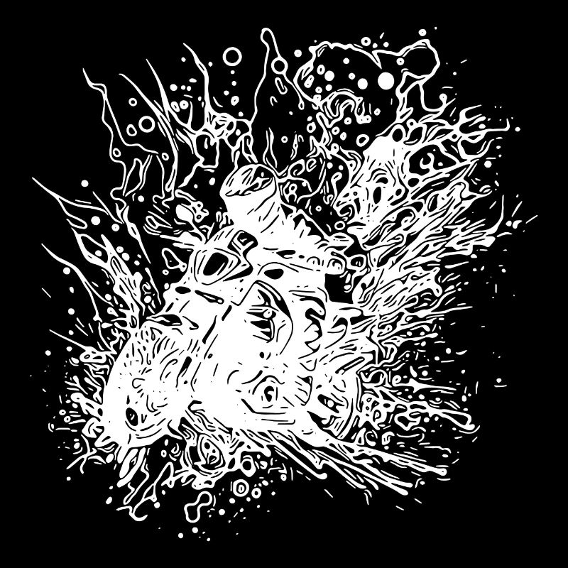 Motorcycle Bikerstyle Custom Bike Racing Splash