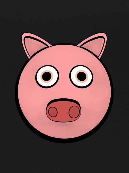 Charming Cartoon Pig