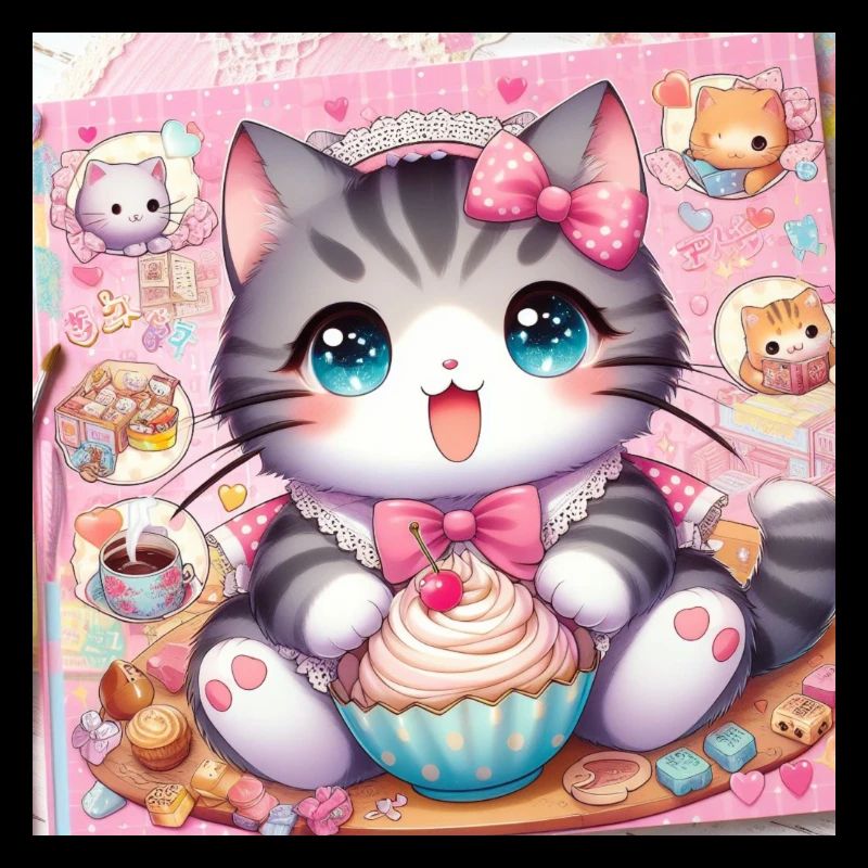 chat pâtissier