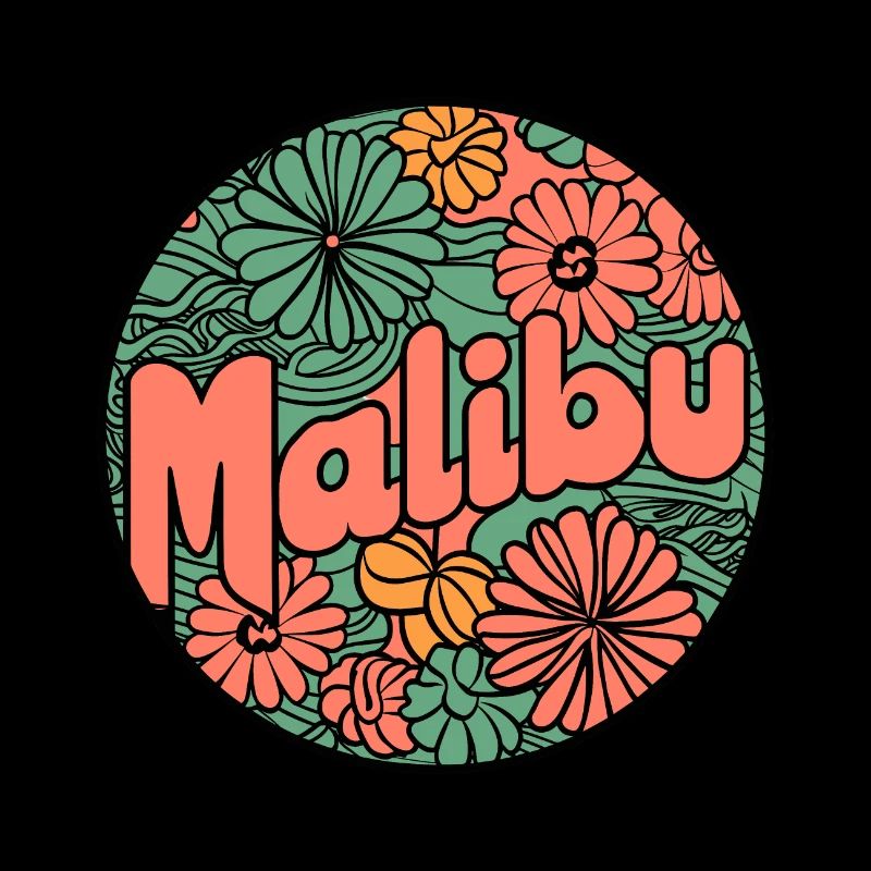 Malibu Surfy Psychedelic Groovy Design