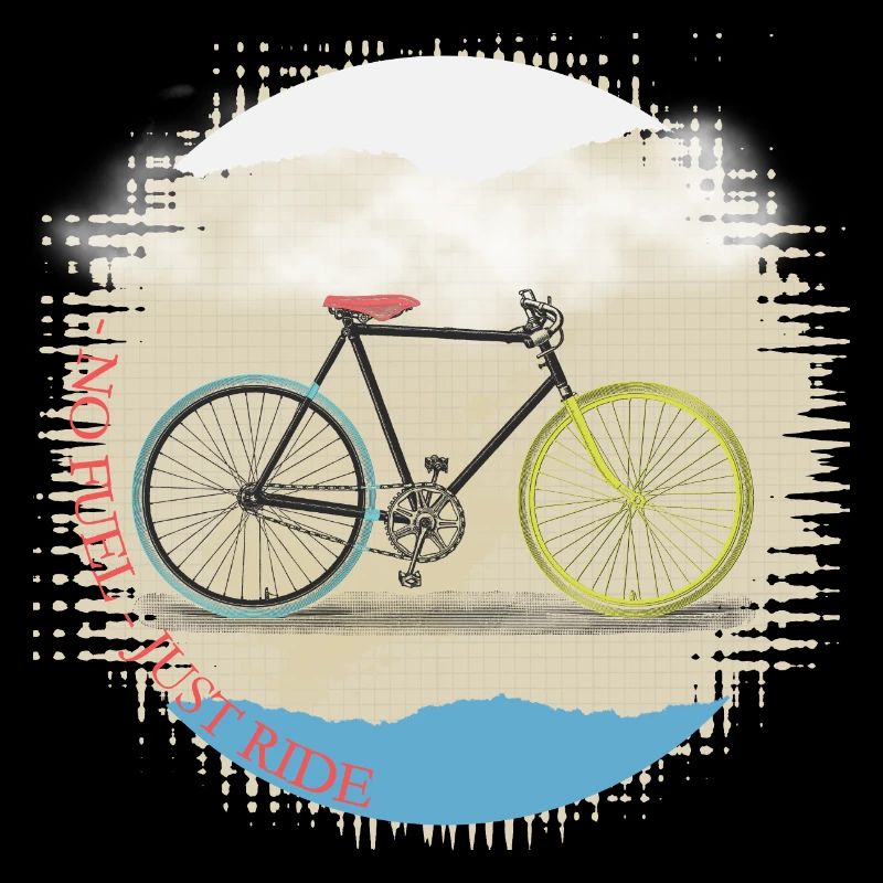 Pas de carburant juste Ride - vélo cyclisme Art Design