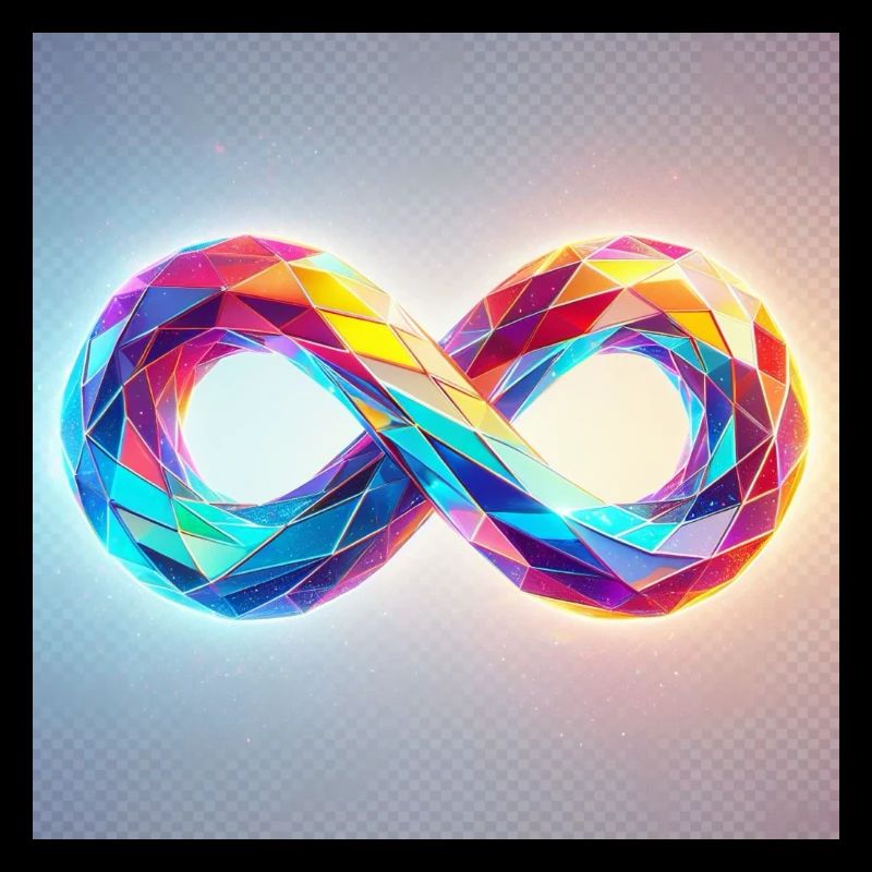 Infinity, prism rainbow