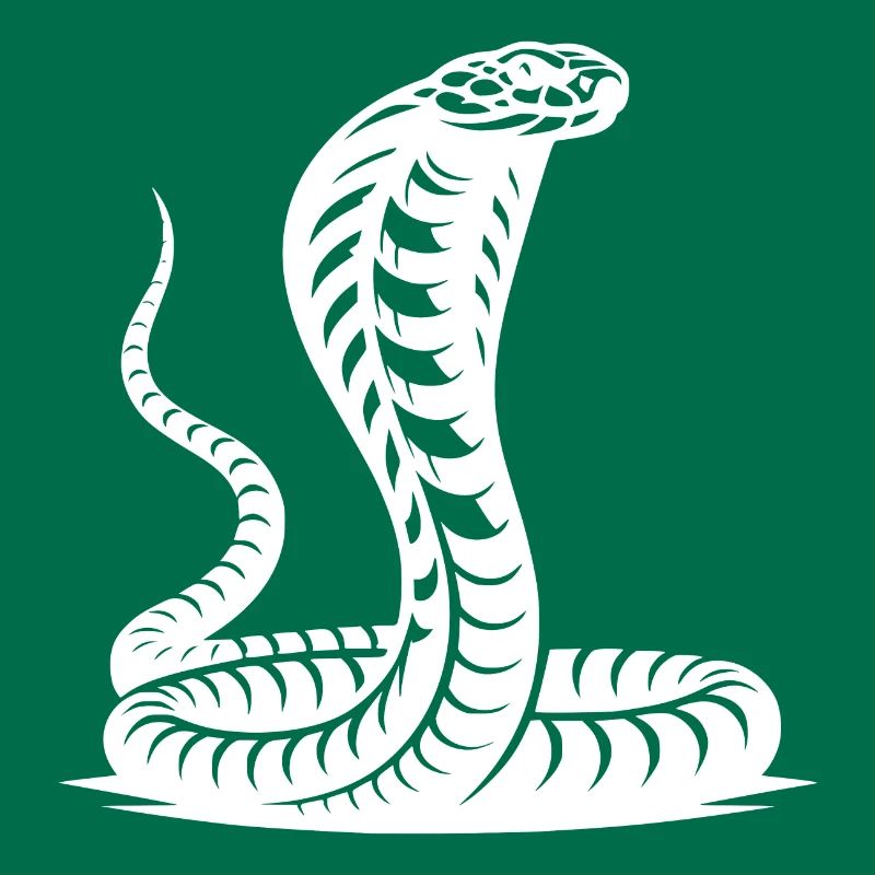 Conception de posture menaçante de bouclier de cou de cobra de serpent