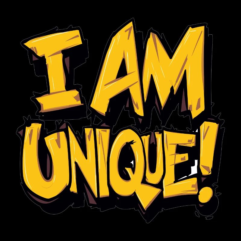 Ich bin einzigartig denke positiv selbstbewusst