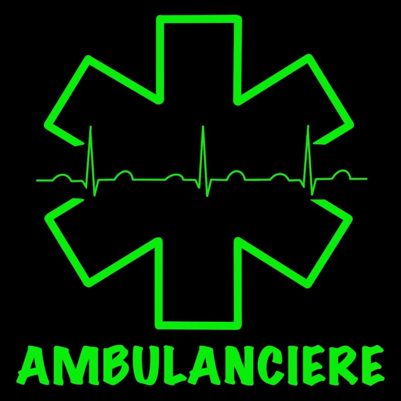 Ambulancière vert fluo