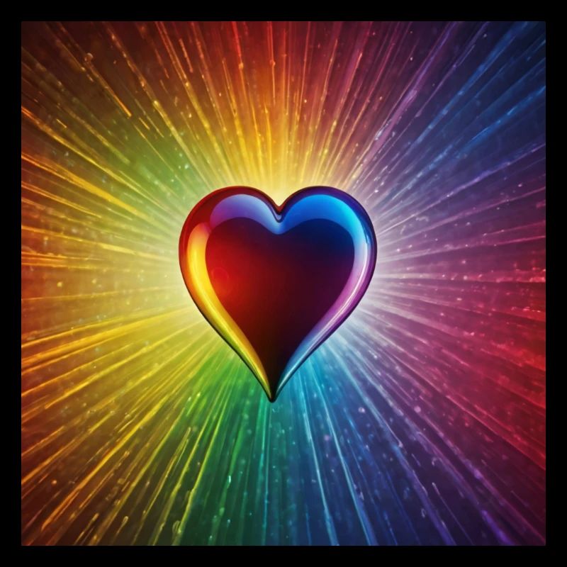 Regenbogen Herz