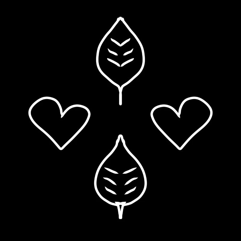 Blätter Blatt herzen formen symbol