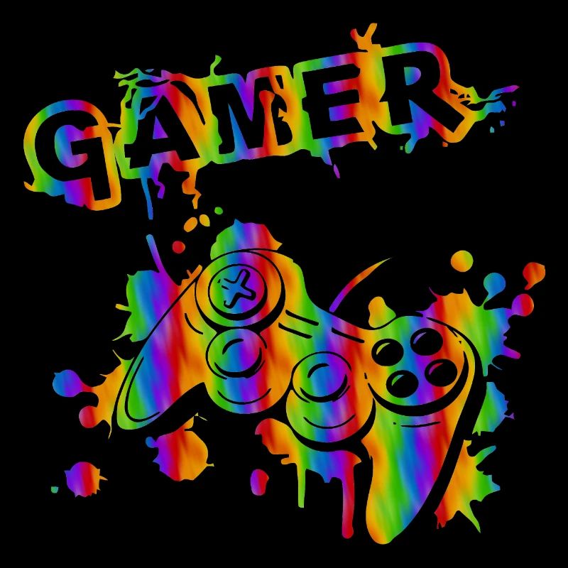 Gamer Game Play Online Computer Gaming Arcade Neon