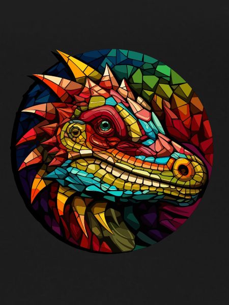 Abstract Lizard - Geometric Design