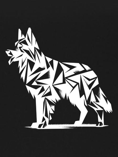German Shepherd Geometric Shapes