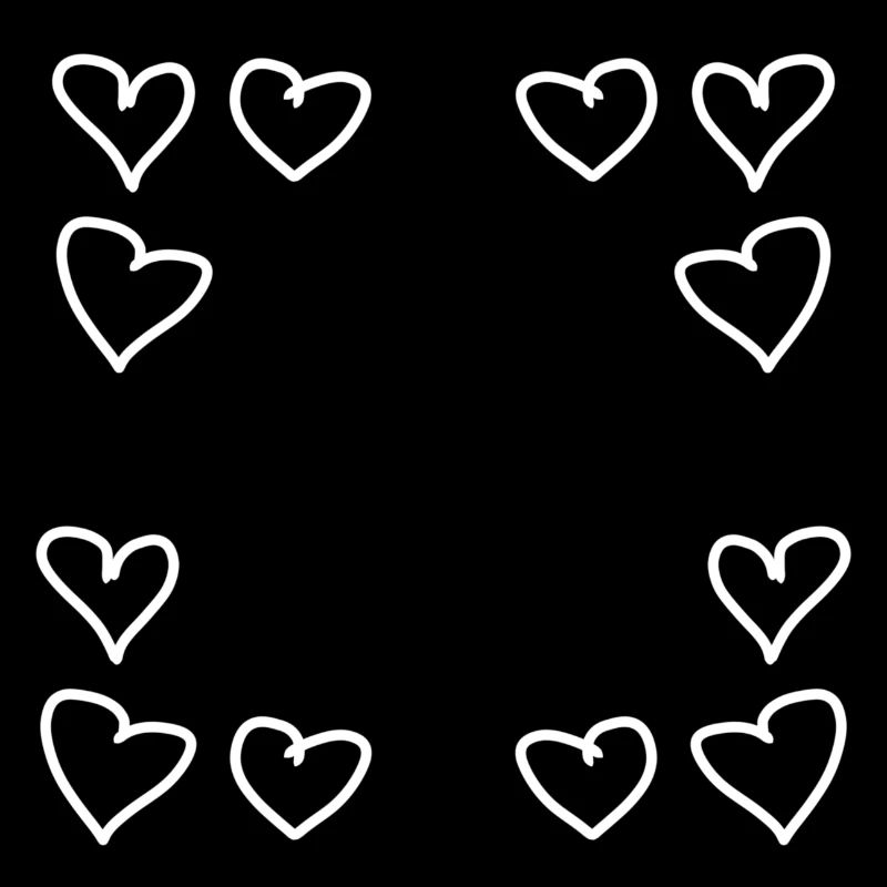 hearts pattern frame angular heart love