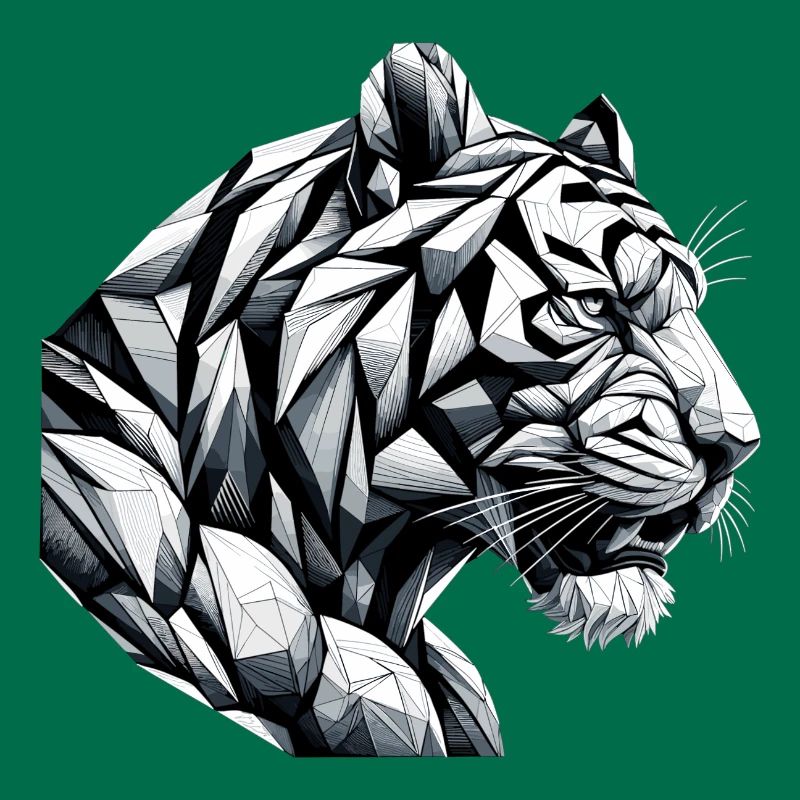 Tiger Head Geometric Geometry Gift