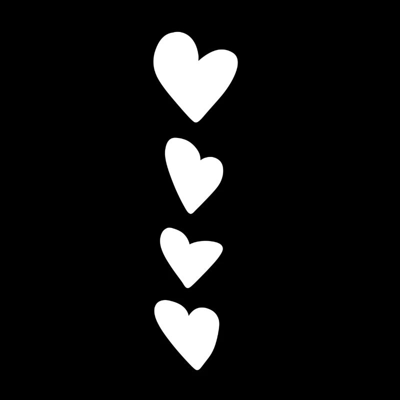 vier herzen herz symbol liebe form