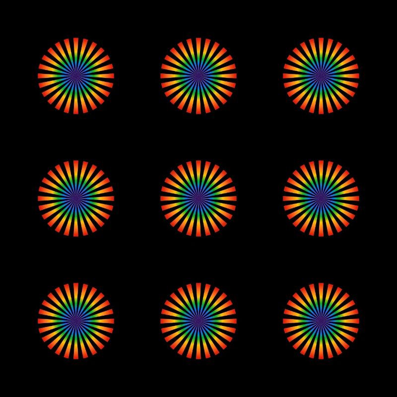 Fleurs arc-en-ciel
