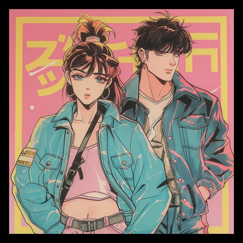 Impression de mode de haute qualité de fille anime des années 80