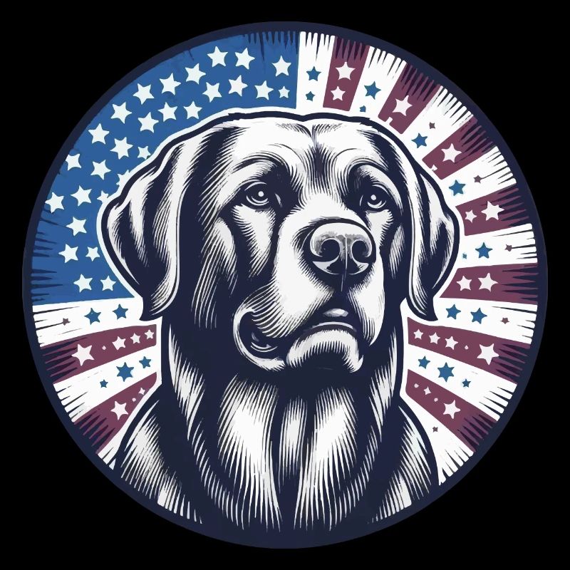 Idée cadeau drapeau Dog America