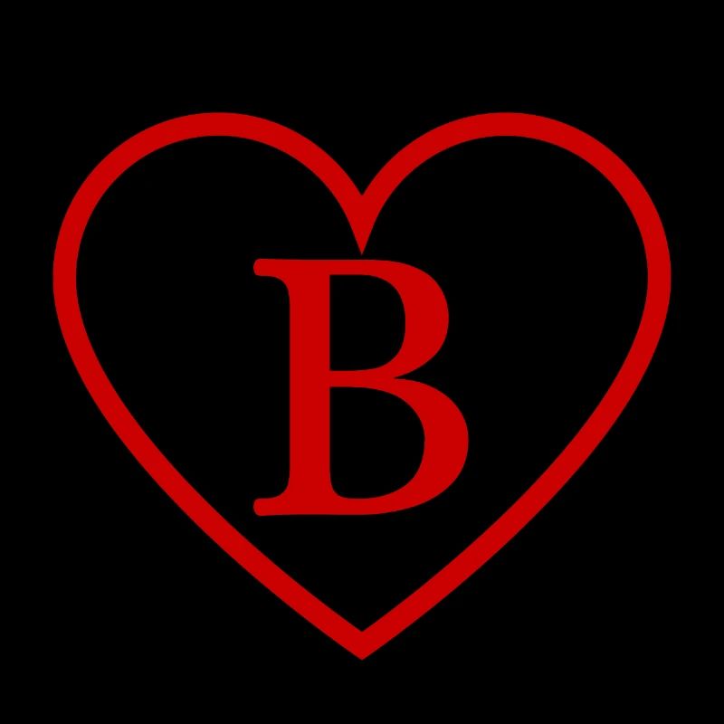 Buchstabe b rotes Herz