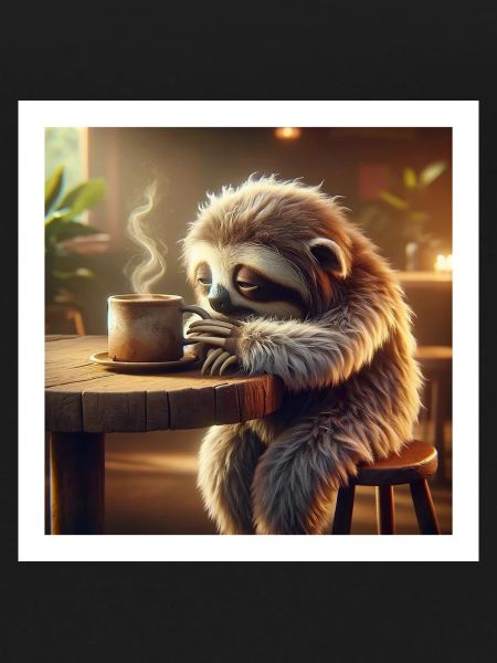 Sloth Morning Coffee