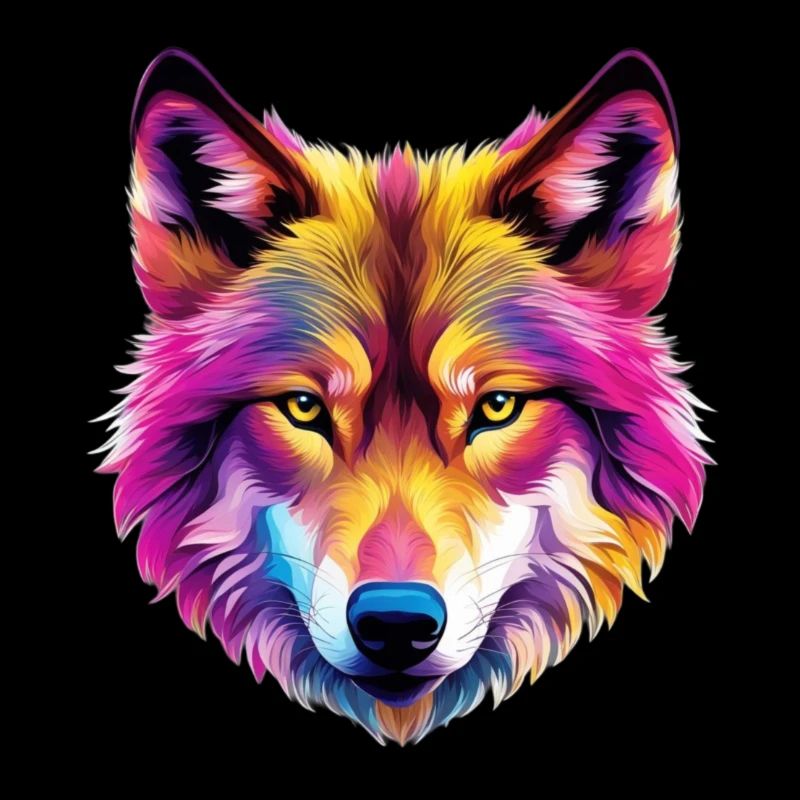 Farbiger Wolf