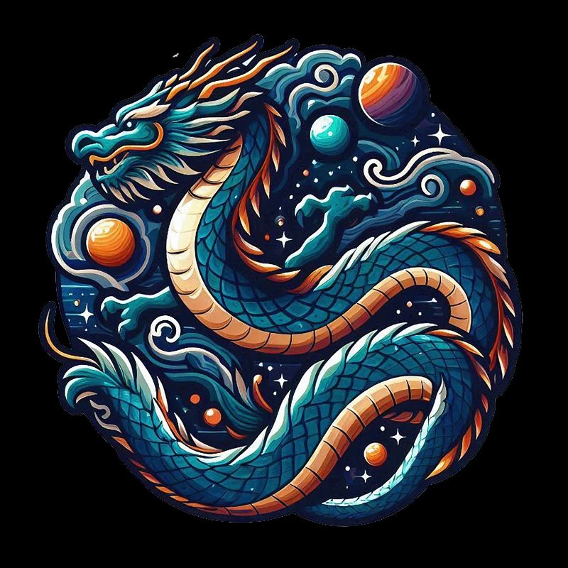 Cosmic Dragon and Planetary Orbs