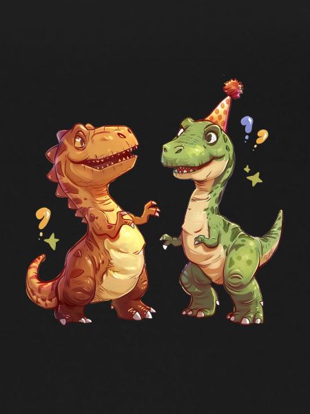 Two funny dinosaurs
