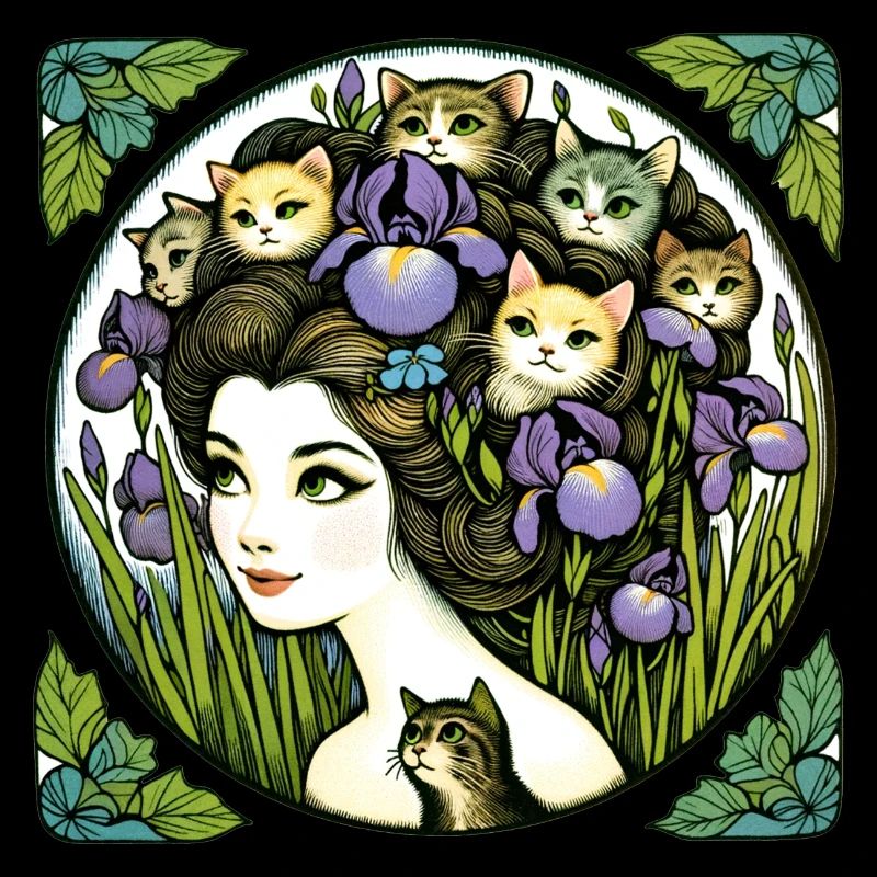Dame aux chats