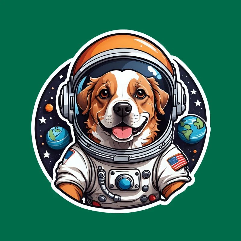 Chien astronaute dans l’espace
