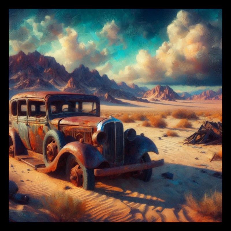 Oldtimer Wrack in der Wüste 2