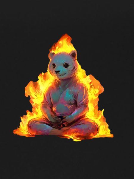 meditating panda