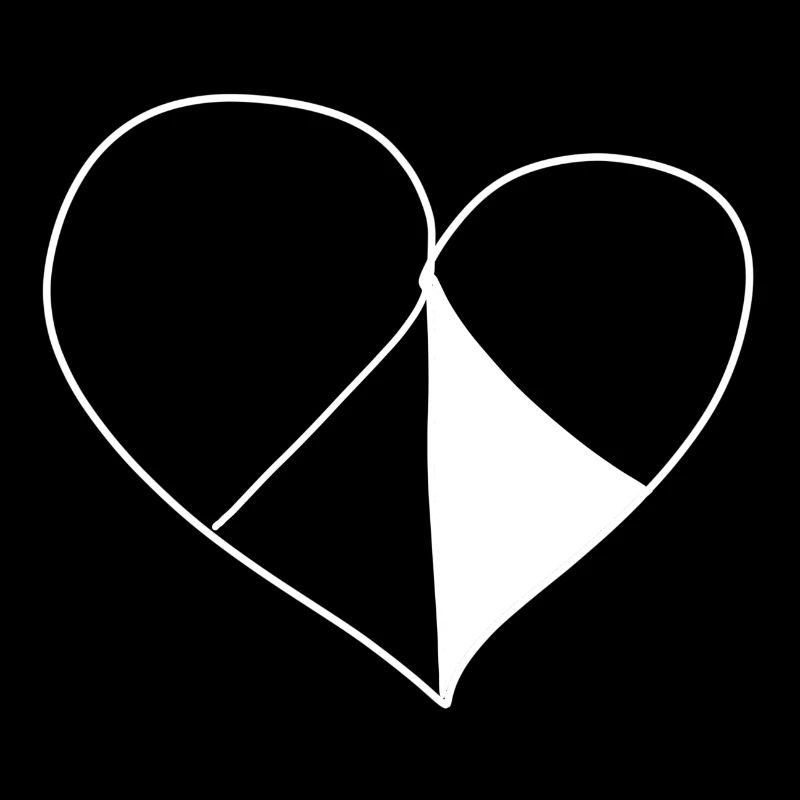 herz symbol muster vier teile liebe