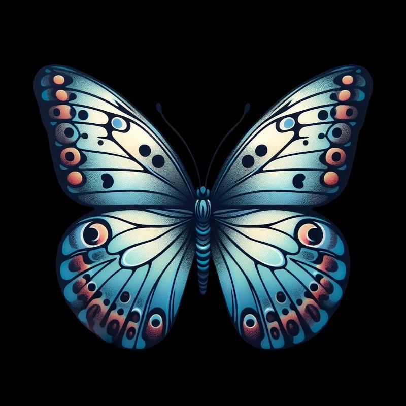 Papillon bleu - papillon