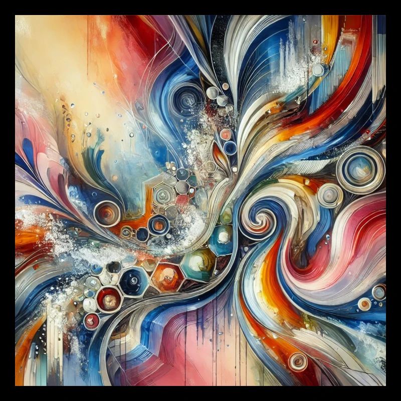 Lebendige Echos - Abstraktes Gemälde