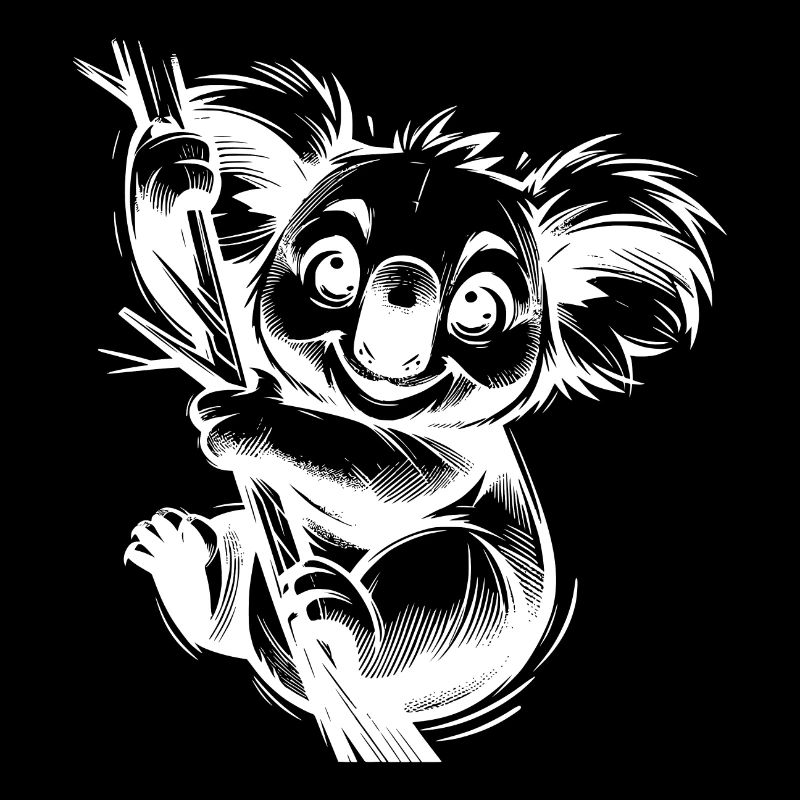 Lustiger australischer Kinder Koala am Baum
