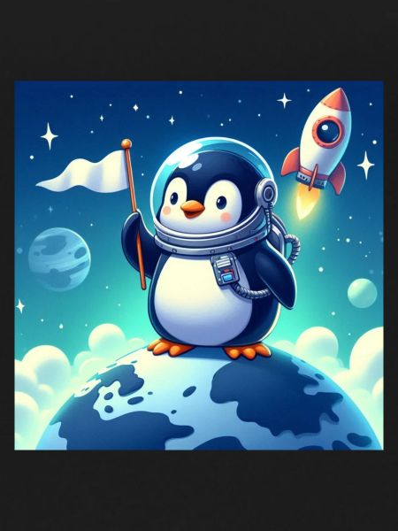 Penguin in space