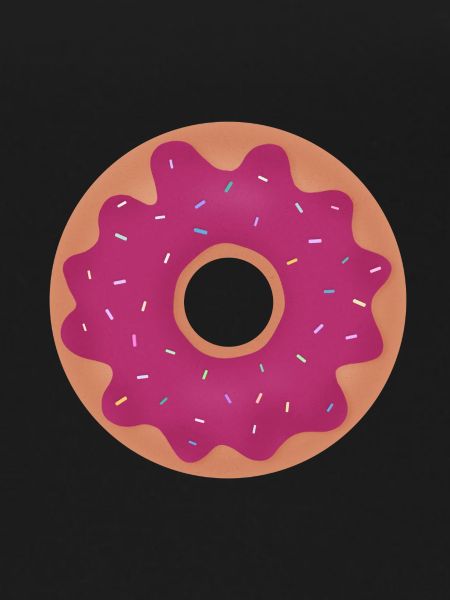 Donut with pink glaze