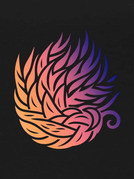 Abstract Leaf Swirl