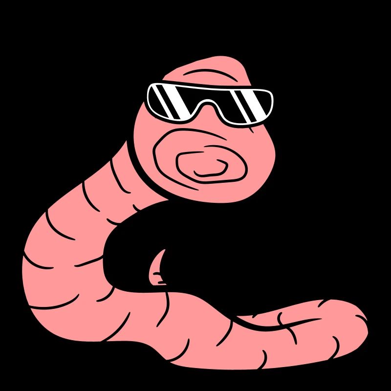 DJ Worm Party Snake Cool Caterpillar Animal Worm