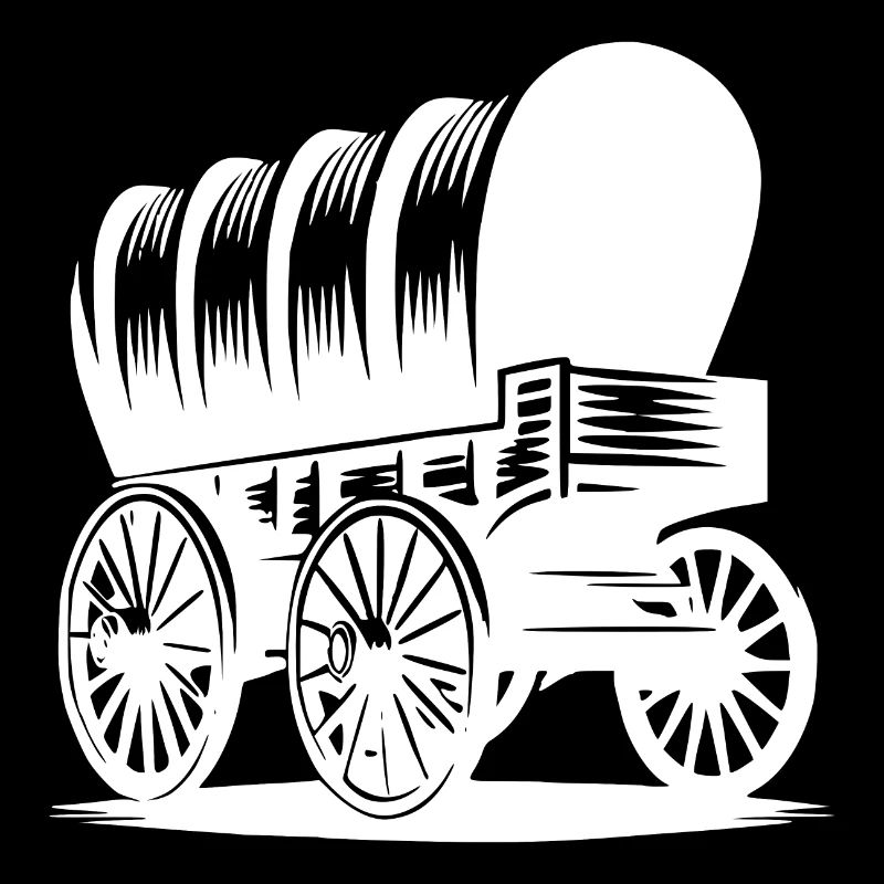 Klassischer Pferde Planwagen