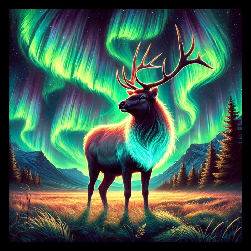 Elch und Aurora