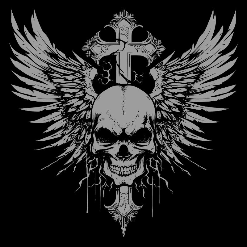 Goth Skull Cross Skull