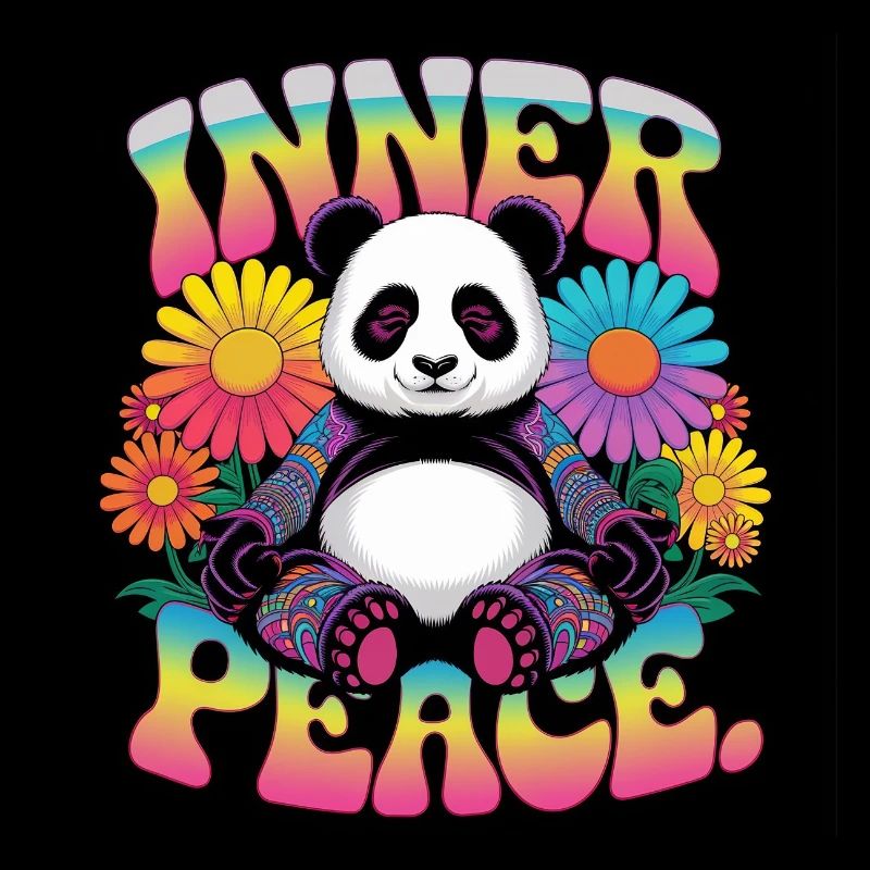 Paix intérieure méditant Panda