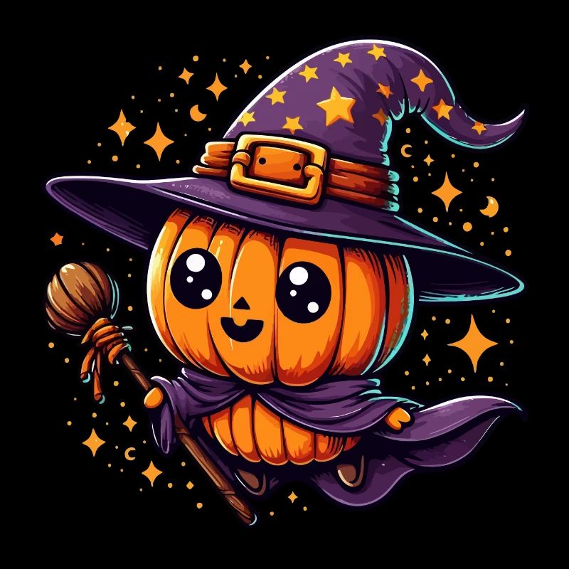 Mignone Citrouille Sorcière d'Halloween