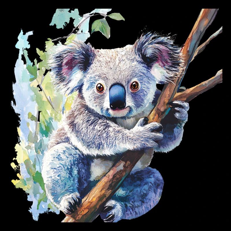 The koala bear looks cute